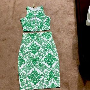 NWT Arden B crop top and high waist skirt